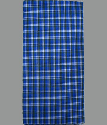 Shyam Handloom Cotton Men's Lungi Blue ( Pack of 1 )