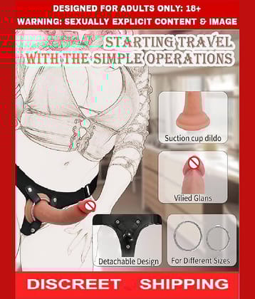 KAMYOG 7 inch Big Hollow Strap On Dildo with Vibration and belt Female Sex ToyKamyog 7 inch Big Hollow Strap Sex Toy