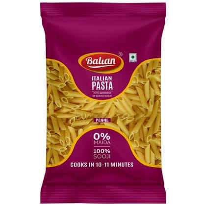 Balian Italian Pasta Penne - Durum Wheat, 100% Sooji, Rich In Iron, Protein, 500 g Pouch Balian Italian Pasta Penne - Durum Wheat, 100% Sooji, Rich In Iron, Protein, 500 g Pouch