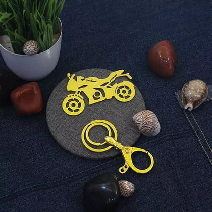 Bajaj Pulsar F 250 Keychain-Gold
