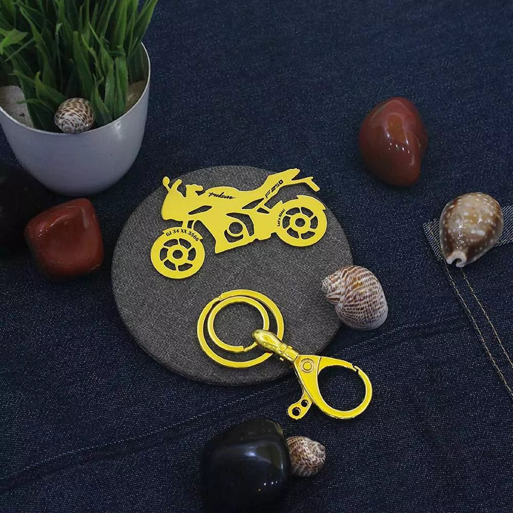 Bajaj Pulsar F 250 Keychain-Gold