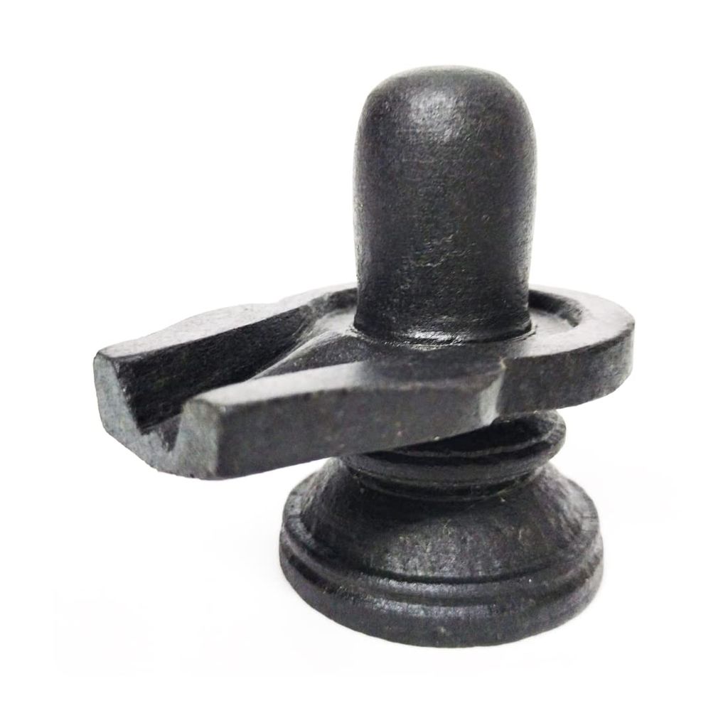 MAYAPURI Original Rare Baleswar Black Stone Shiva Lingam for Home/Office Pooja, Size: 2.5 inch - Pooja Needs | Buy online on ZillyBuy