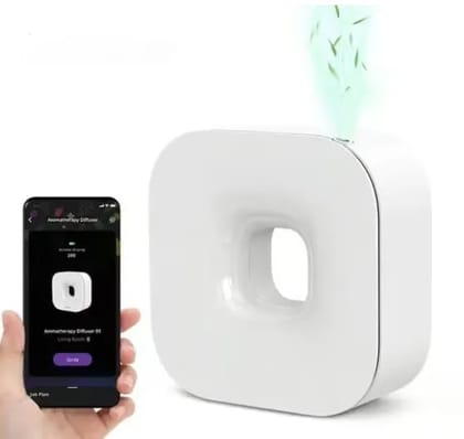 Aroma Diffuser Latest Waterless Essential Oil Diffuser - Bluetooth Cordless Aromatherapy Diffuser with App Control, Smart Timer Setting, Hang-up Design and Wide Coverage for Home, Office, Hotel and SPA - White (1 Units) Aroma Diffuser Latest Waterless Essential Oil Diffuser - Bluetooth Cordless Aromatherapy Diffuser with App Control, Smart Timer Setting, Hang-up Design and Wide Coverage for Home, Office, Hotel and SPA - White (1 Units)