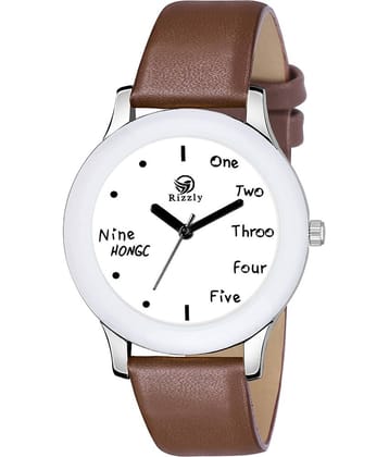 Septem Brown Leather Analog Men's Watch