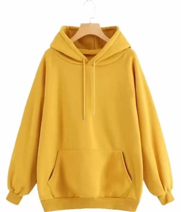 FABRIPPLE Fleece Hooded Men's Sweatshirt - Yellow ( Pack of 1 )