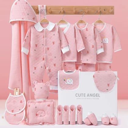 Little Star 23 Piece Newborn Baby Gift Box – Delightful Baby Shower Collection-Pink