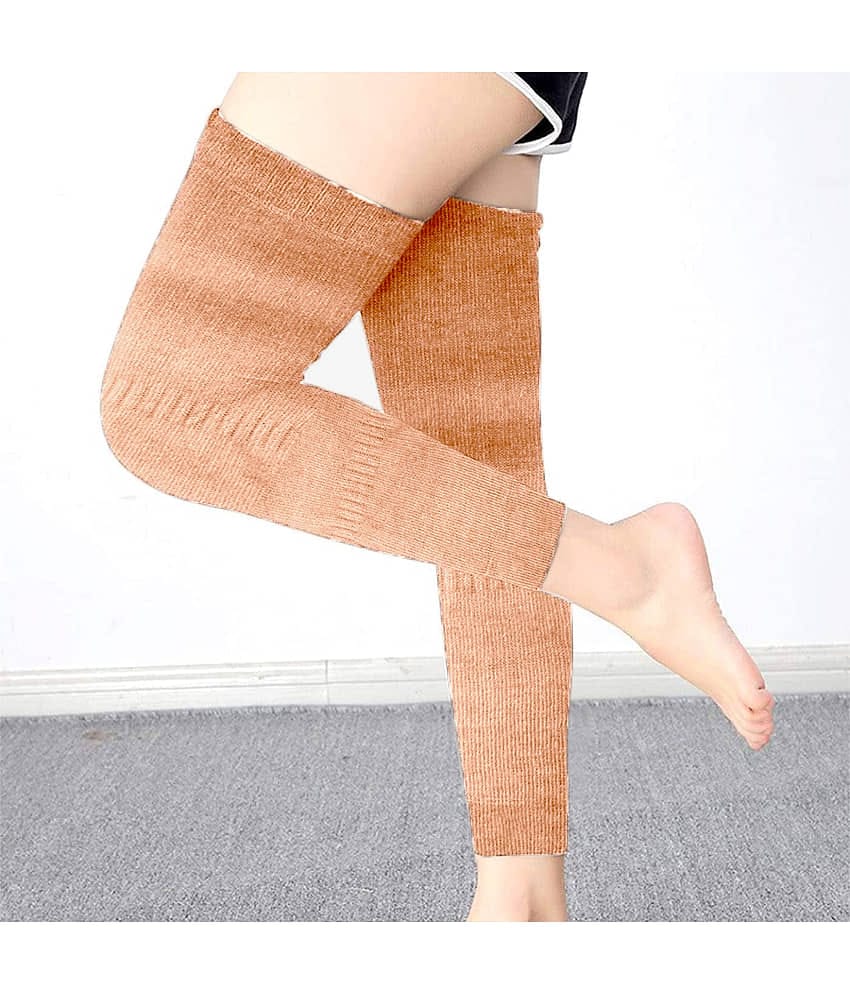 Infispace Pack of 1 Woollen Women's Solid Leg Warmer ( Black )