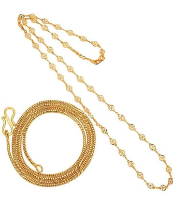 AanyaCentric Combo of 2 Gold Plated 28inches Long Fashion Chain