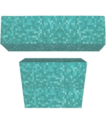 CASA FURNISHING Set of 2 Polyester Blend Blue AC Cover for 1.5 Ton Split AC