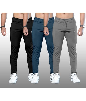 FTX Olive Green Lycra Men's Trackpants ( Pack of 3 )