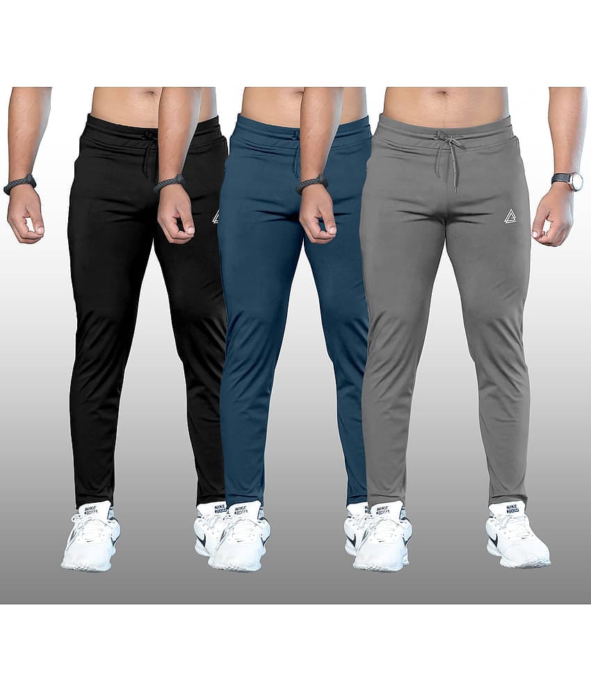 FTX Olive Green Lycra Men's Trackpants ( Pack of 3 )