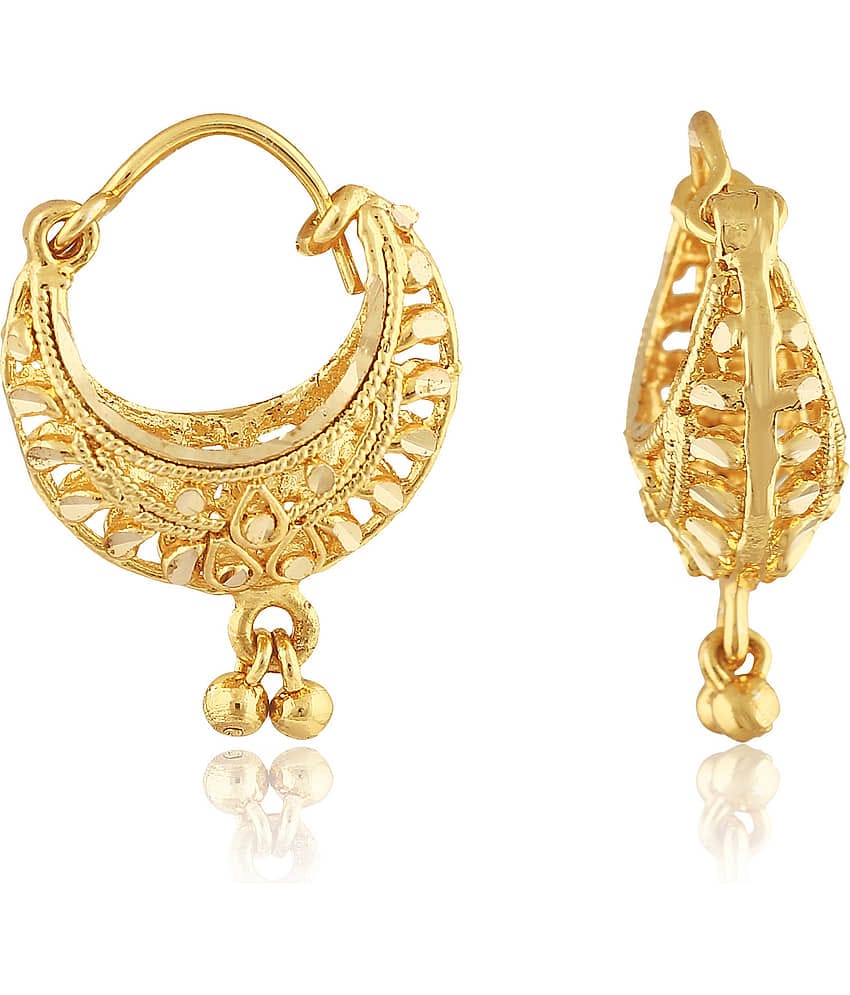 Vighnaharta - Golden Chandelier Earrings ( Pack of 1 )