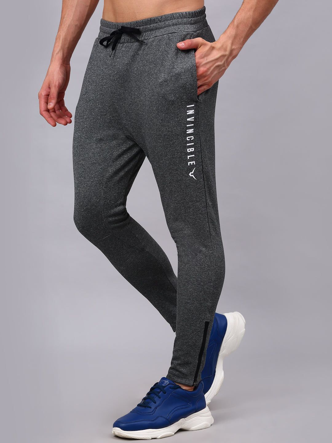 Invincible Men's Bold Track Pants-Grey / XS