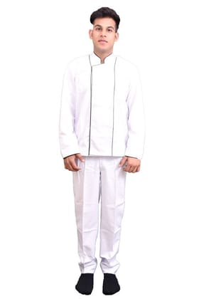 White Polyester Ara Waist Length Chef Coat, Packaging Type: Single Cellophane, Size: Medium White Polyester Ara Waist Length Chef Coat, Packaging Type: Single Cellophane, Size: Medium