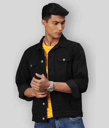 Urbano Fashion Black Denim Jacket