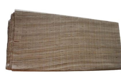 Organic Tussar Gheecha Brown Colour Fabric 3mtr