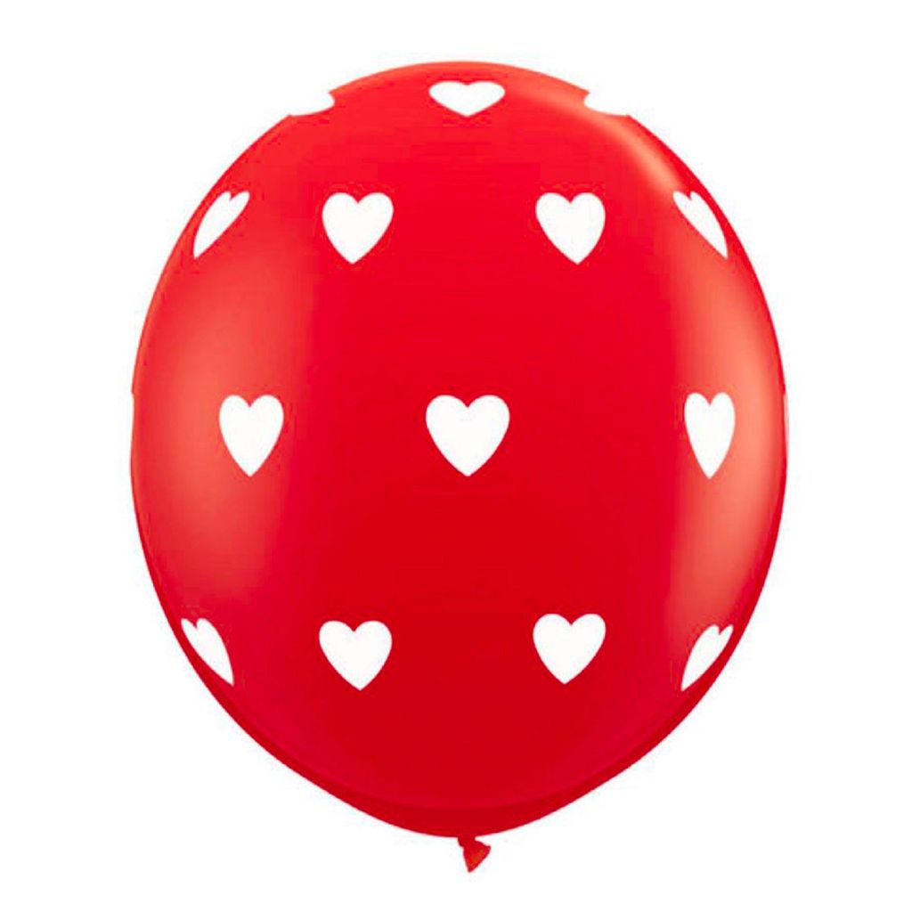 Red Latex/Rubber Balloons with White Polka Dots - 12 inches - 20PC - Party and Festive Needs | Buy online on ZillyBuy