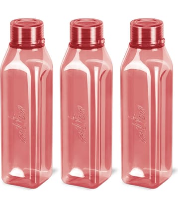 Milton Prime 1000 Pet Water Bottle, Set of 3, 1 Litre Each, Burgundy