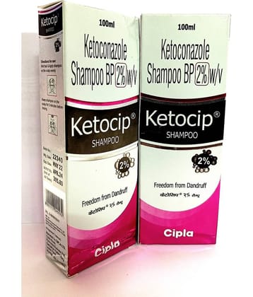 KETOCIP 2% ANTIDANDRUFF SHAMPOO ( PACK OF 2) Baby Shampoo 100 ml ( 2 pcs )