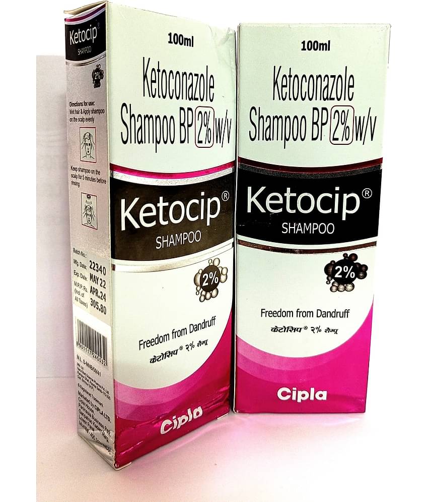 KETOCIP 2% ANTIDANDRUFF SHAMPOO ( PACK OF 2) Baby Shampoo 100 ml ( 2 pcs )