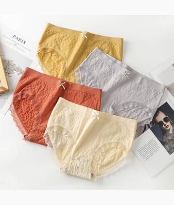 3Mads Pack of 4 Nylon Hipster For Women ( Multicolor )