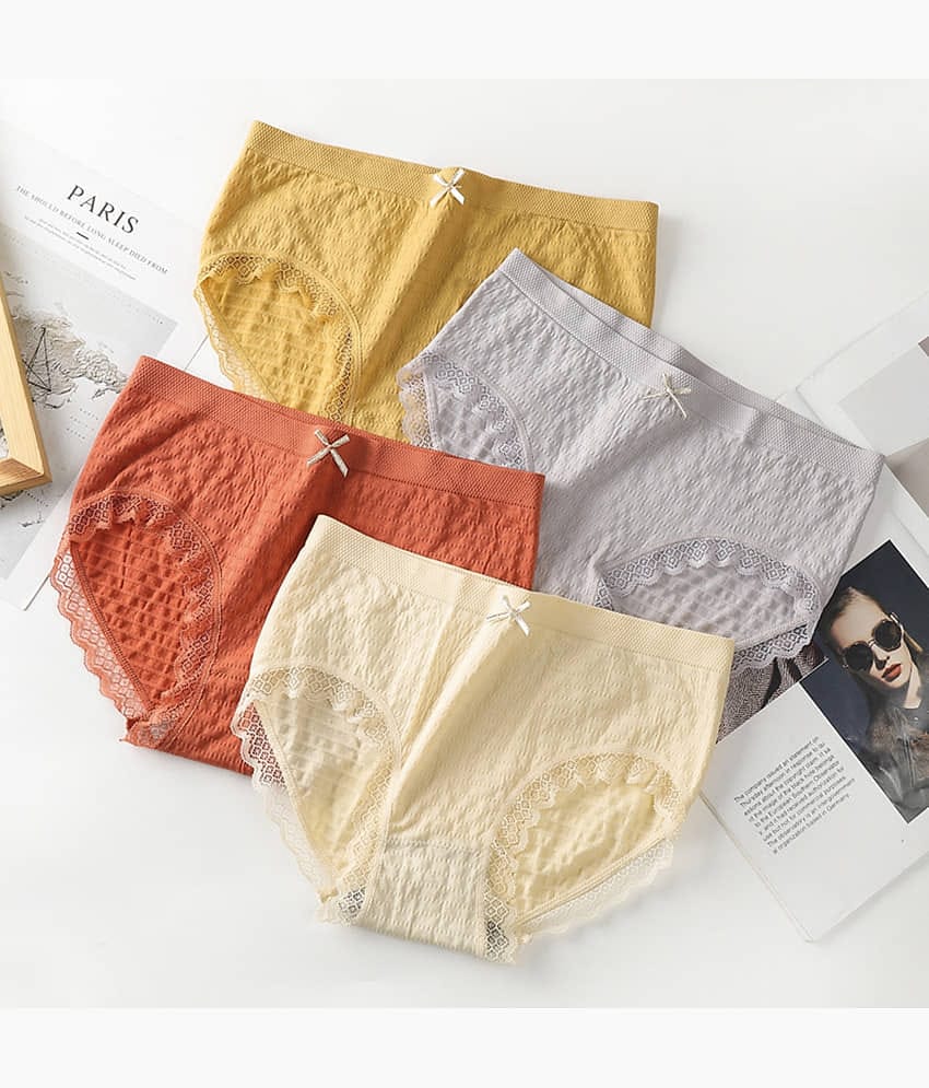 3Mads Pack of 4 Nylon Hipster For Women ( Multicolor )