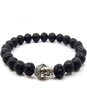 Divine Black Lava Stone Hematite Jasper Reiki Yoga Meditation Buddha Bracelet for Men/Women/Boys/Girls