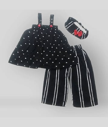 harshvardhanmart.com Pack of 1 Girls Rayon Top With Pajama ( Black )