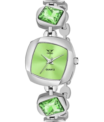OHHO Silver Metal Analog Womens Watch