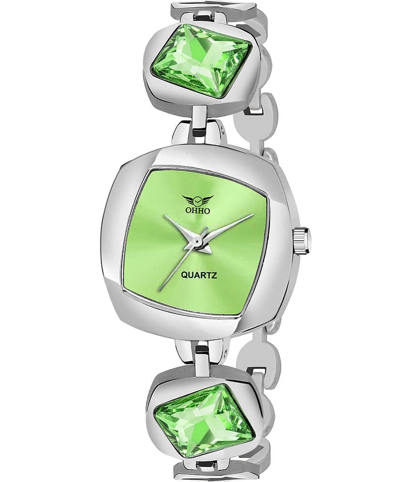 OHHO Silver Metal Analog Womens Watch