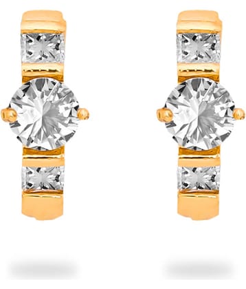 LUV FASHION Golden Huggies Earrings ( Pack of 1 )