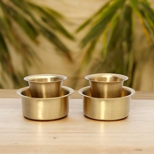 Brass Dabara set with Tumbler (Set of 2)
