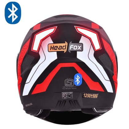 N2 Air Road Matt Red Smart Bluetooth Flip-up Double Visor Helmet M-58