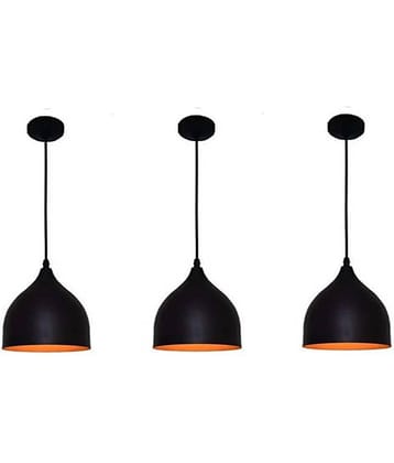 Somil Glass Ceiling Light Pendant Black - Pack of 3