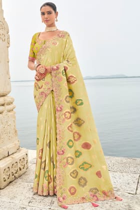 Green Woven Banarasi Saree