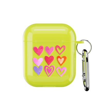 Floating Hearts  - AirPods Gen 1&2-Neon