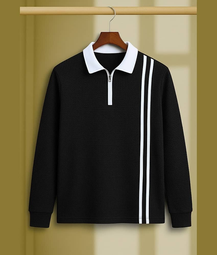 Try This Cotton Blend Polo Collar Men's Sweatshirt - Green ( Pack of 1 )