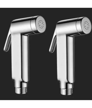 Bathfax ABS Silver Marc Health Faucet Head Only 2pcs Plastic(ABS) Health Faucet (Water Sprayer)