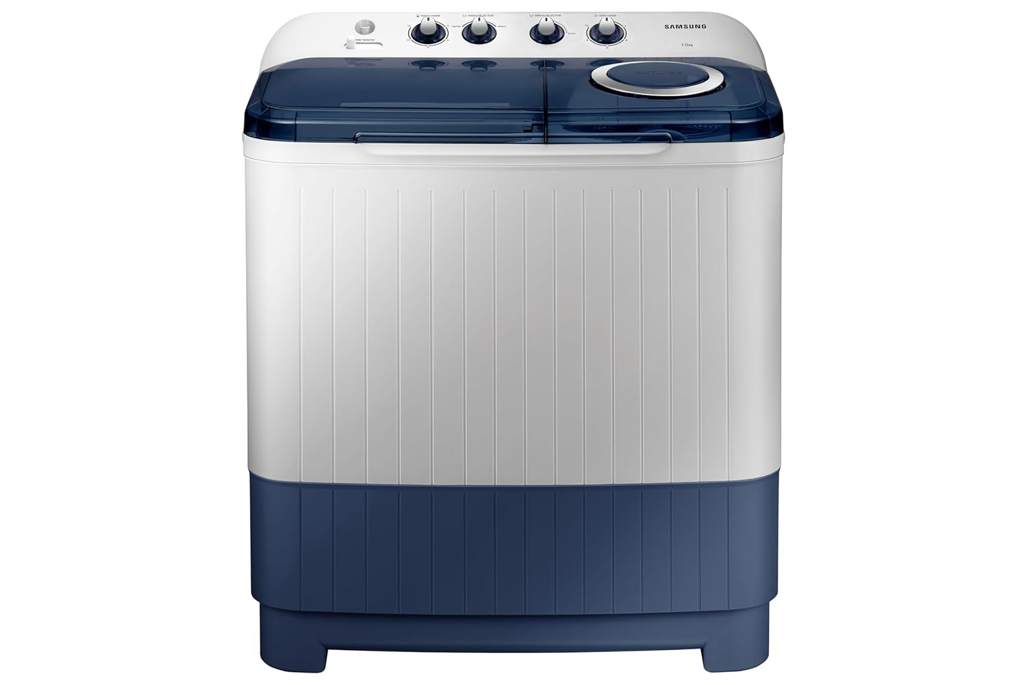 Samsung 7 kg, 5 star, Semi-Automatic Top Load Washing Machine (WT70C3200LL/TL, Air Turbo Drying, Light Gray, 2023 Model)