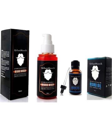 UrbanMooch Beard wash Beard Oil For Growth 150 ml Pack of 2