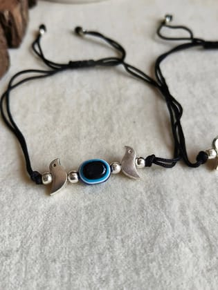 Evil Eye Bird Charm Thread Anklets | Sarichka Fashion