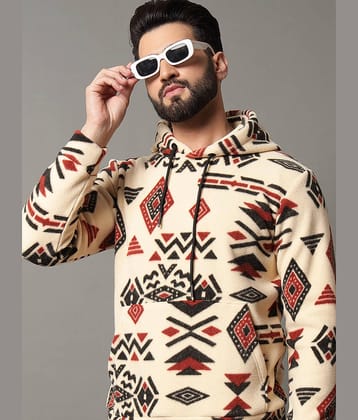 OGEN Polyester Hooded Men's Sweatshirt - Beige ( Pack of 1 )