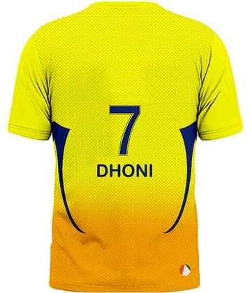 THE BLAZZE Sports India IPL Cricket Team T Shirt Jersey For MensFor Chennai CSK Dhoni 7