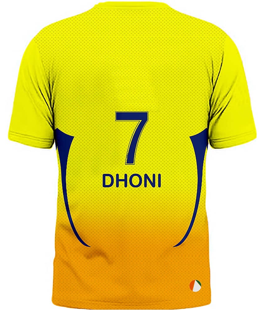 THE BLAZZE Sports India IPL Cricket Team T Shirt Jersey For MensFor Chennai CSK Dhoni 7