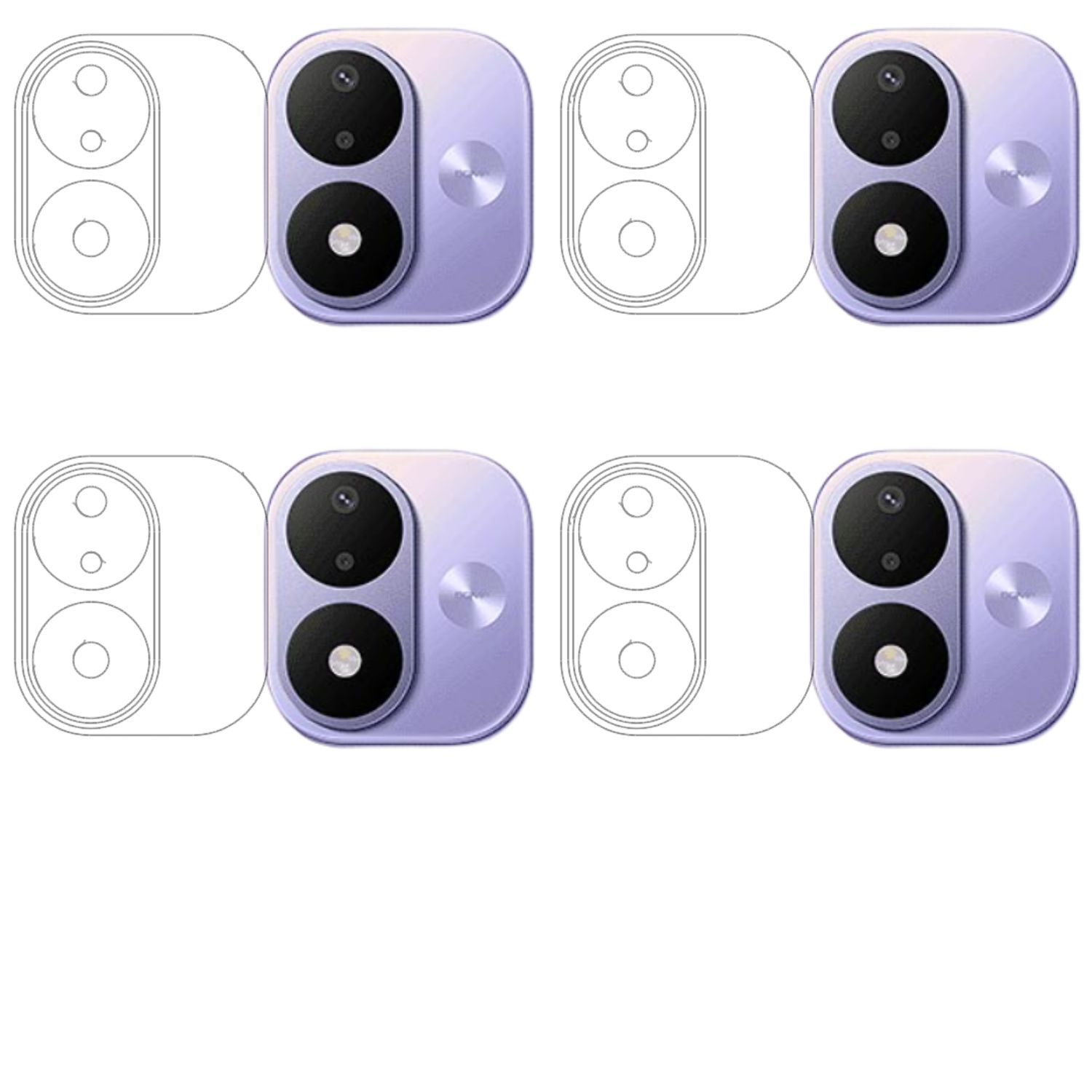 ISAAK Back Camera Lens Protector compatible for Redmi Note 17 5G (Pack of 4)