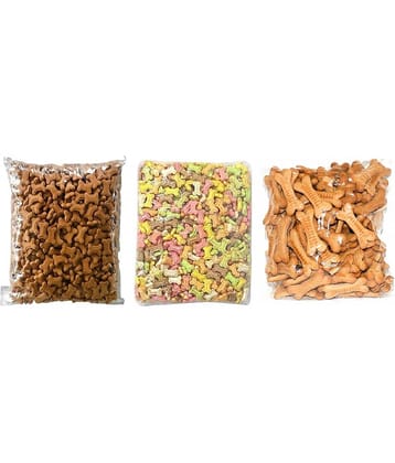 Dog Biscuit Combo Pack Each 200gm Cocoa & Mix Flavor Small Size with Large Cocoa Flavor Crunchy Dog Treat Biscuit