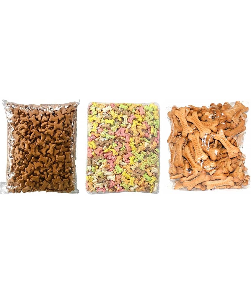 Dog Biscuit Combo Pack Each 200gm Cocoa & Mix Flavor Small Size with Large Cocoa Flavor Crunchy Dog Treat Biscuit