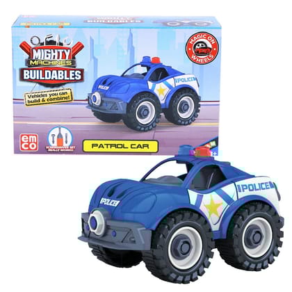 Mighty Machines Buildables - Patrol Car For Kids 3 Years and Above
