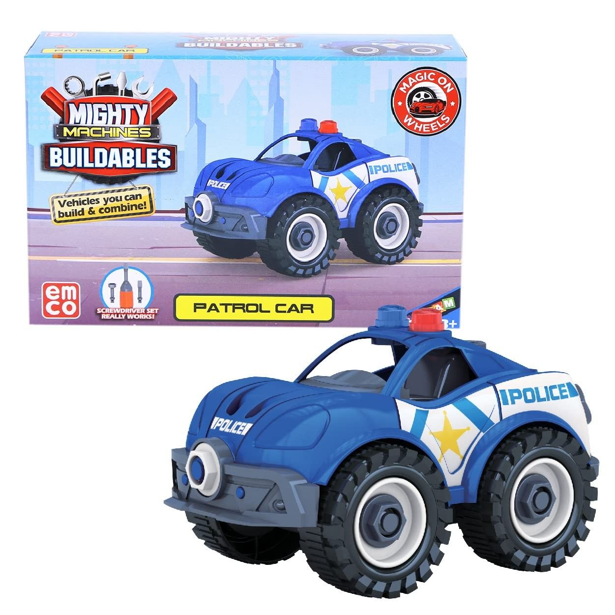 Mighty Machines Buildables - Patrol Car For Kids 3 Years and Above