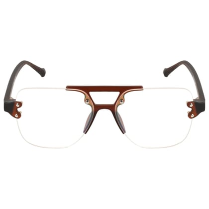 TERRY & CO | Zero Power Blue Cut Eyeglasses | Anti-Glare, UV Protection, Lightweight | For Gaming & Computer Use | Unisex | BROWN
